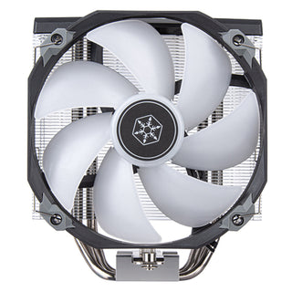 SilverStone ARV140-ARGB Argon High-Performance 140mm Cpu Cooler With Four Ø6mm Copper Heat-Pipes Designed Specifically For Latest Intel And Amd Sockets