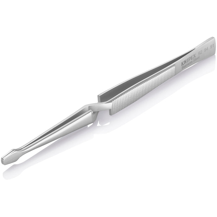 Knipex 92 94 91 6 1/4" Stainless Steel Gripping Cross-Over Tweezers-Blunt Tips