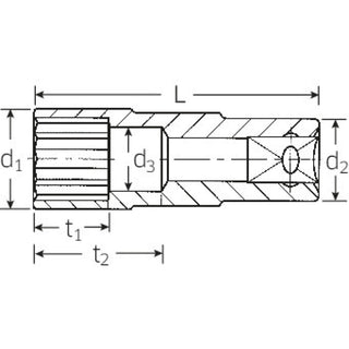 Stahlwille 03421041 51aP 1/2" Socket, 25/32" for A320/A321 Brakes