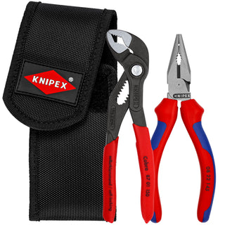 Knipex 00 20 72 V06 2 Pc Mini Pliers in Belt Pouch - Cobra® and Needle-Nose