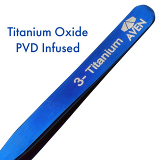 Aven Tools 18053TTB Titanium Blue Tweezers, Pattern #3