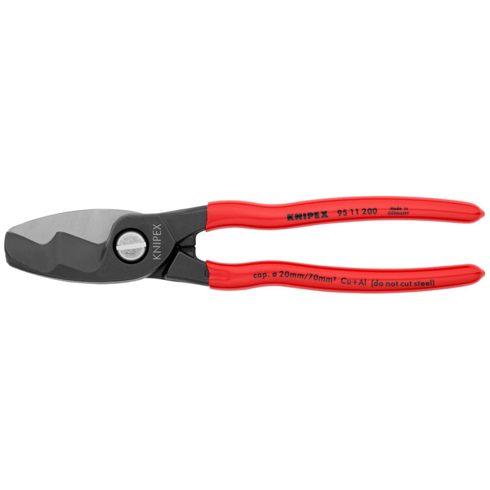Knipex 95 11 200 8" Cable Shears-Twin Cutting Edges