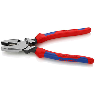 Knipex 09 12 240 SBA 9 1/2" High Leverage Lineman's Pliers New England with Fish Tape Puller & Crimper