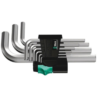 Wera 950/9 Hex-Plus 5 L-key set, metric, chrome-plated, 9 pieces