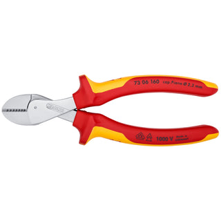 Knipex 73 06 160 6 1/4" X-Cut® Compact Diagonal Cutters-1000V Insulated