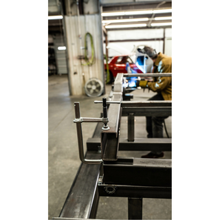 Bessey GS16-12K Clamp, welding, F-style, crimped on swivel pad, 6 In. x 4.75 In., 1000 lb