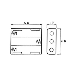 Velleman BH331A Battery Holder For 3 X Aa Cells (with Leads)