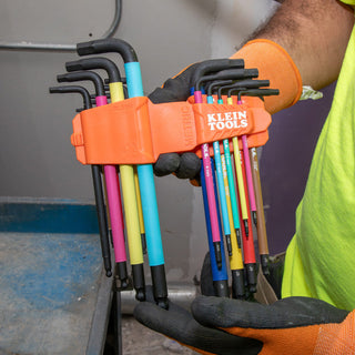 Klein Tools BLS18 Color Coded Hex Key Set, SAE and Metric, 18 Pc.