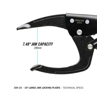 Channellock 104-10 10-Inch Large Jaw Locking Pliers