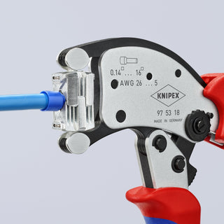 Knipex 97 53 18 8" KNIPEX Twistor®16 Self-Adjusting Crimping Pliers For Wire Ferrules