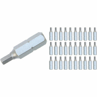 Wiha Tools 72586 5 x 25mm Hex Contractor Insert Bit, 30 Pack