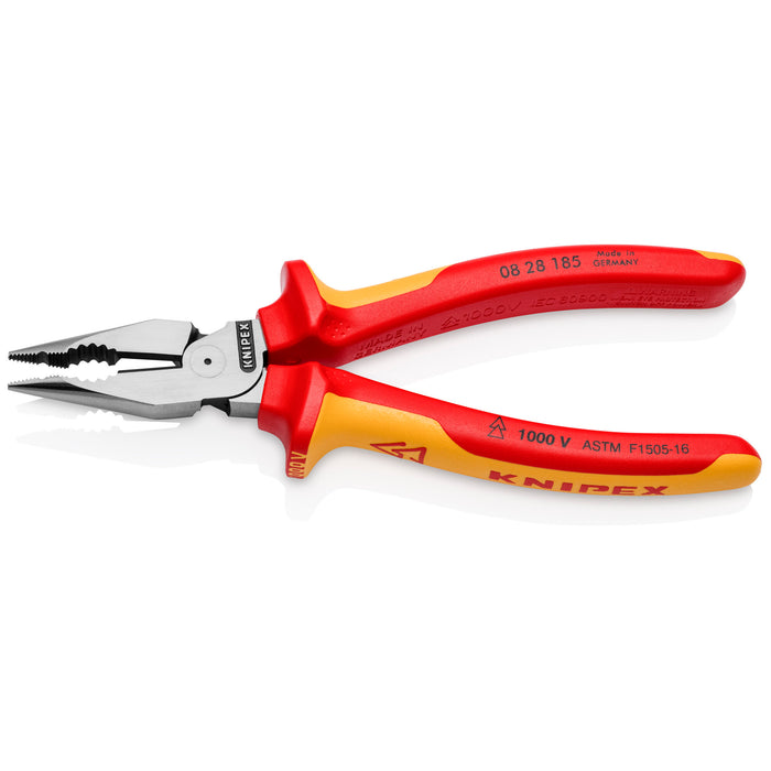 Knipex 08 28 185 US 7 1/4" Needle-Nose Combination Pliers-1000V Insulated