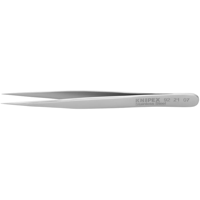 Knipex 92 21 07 4 1/2" Stainless Steel Gripping Tweezers-Needle Point Tips
