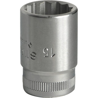 Stahlwille 02010015 45 3/8" 12-pt Socket, 15 mm