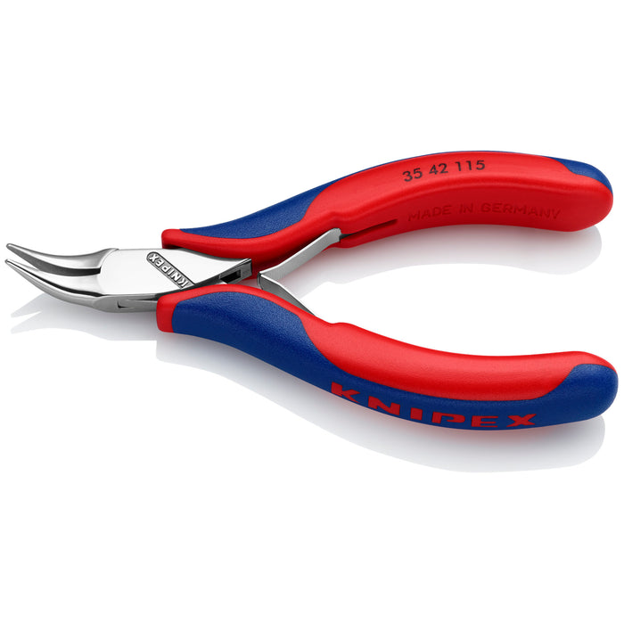 Knipex 35 42 115 4 1/2" Electronics 45° Angled Pliers-Half Round Tips