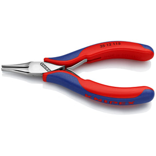 Knipex 35 12 115 4 1/2" Electronics Pliers-Flat Tips