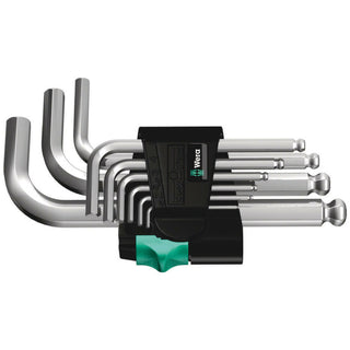 Wera 950/9 Hex-Plus 3 L-key set, metric, chrome-plated, 9 pieces