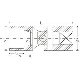 Stahlwille 01541024 402aK Uniflex 1/4" Socket, 3/8"