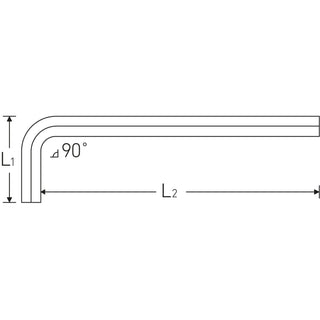 Stahlwille 43062002 10759 Hi-Lok L-Key, 2 mm; 50 mm