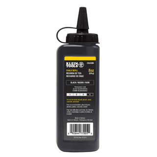 Klein Tools CHLK8BK Chalk Refill, Black, 8-Ounce