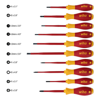 Wiha Tools 32198 11 Piece Insulated SlimLine Screwdriver Set