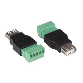 Velleman CV052  2 X Usb A Female To 5 Pin Screw Terminal