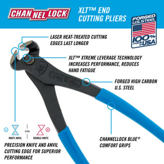 Channellock 358 8-inch XLT End Cutting Pliers