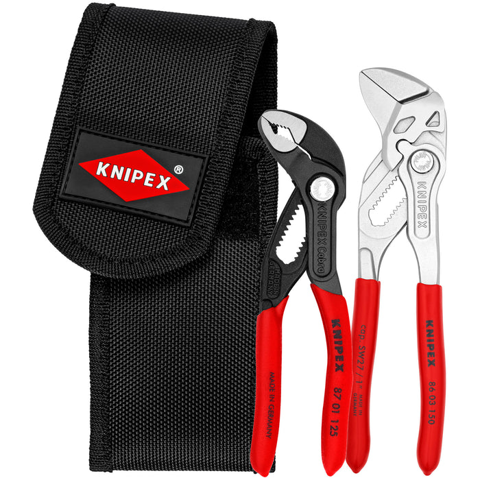 Knipex 00 20 72 V01 2 Pc Mini Pliers in Belt Pouch - Cobra® and Pliers Wrench