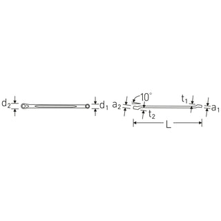 Stahlwille 41612832 230a Double ended ring Spanner Shallow Offset