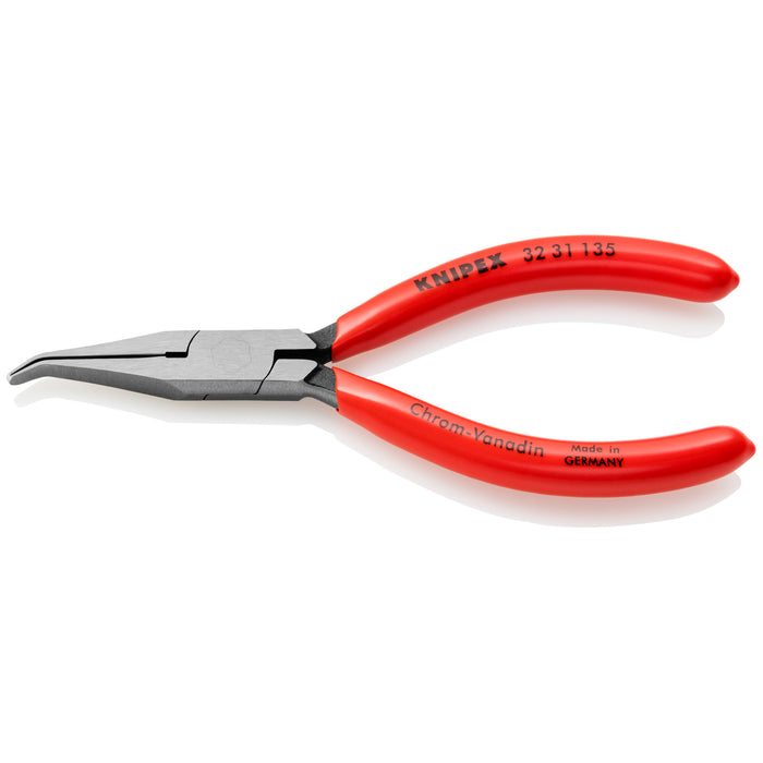Knipex 32 31 135 5 1/4" Long Nose Relay Adjusting 40° Angled Pliers-Flat Tips