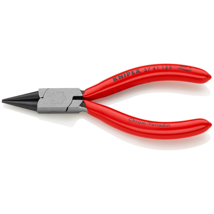 Knipex 37 41 125 5" Electronics Gripping Pliers-Round Pointed Tips
