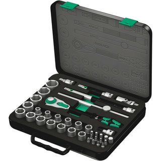 Wera 8100 SC 2 Zyklop Speed Ratchet Set, 1/2" drive, metric, 37 pieces