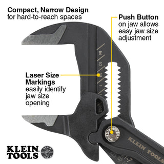 Klein Tools D5317 Compact Plier Wrench, 7"