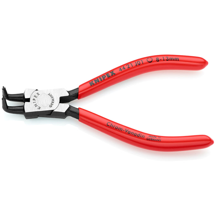 Knipex 44 21 J01 5 1/8" Internal 90° Angled Snap Ring Pliers-Forged Tips