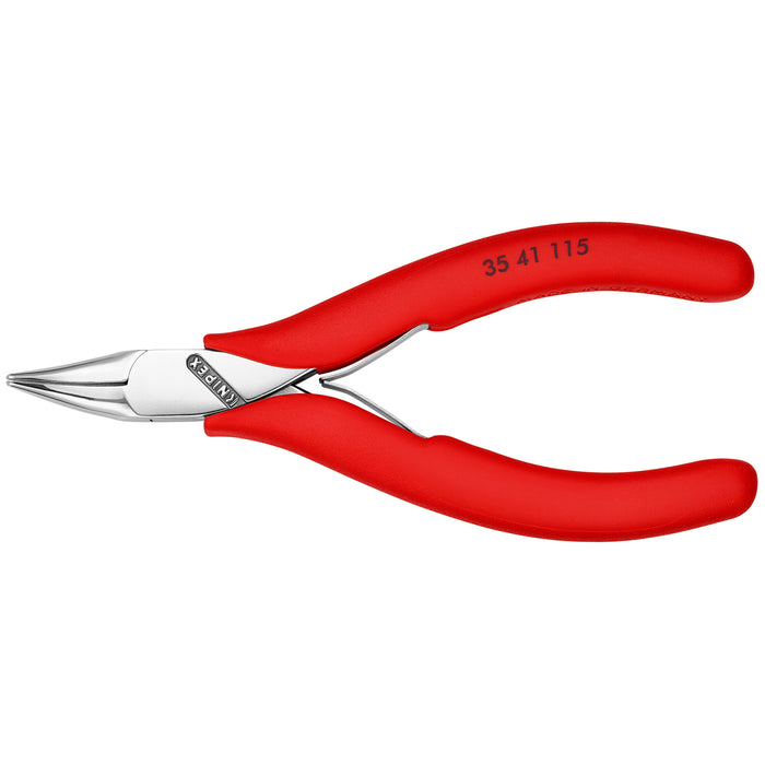 Knipex 35 41 115 4 1/2" Electronics 45° Angled Pliers-Half Round Tips