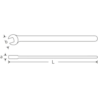 Stahlwille 44180017 12160 VDE single-ended open-jaw Spanner 17 mm