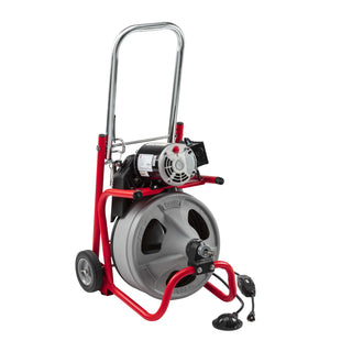 Ridgid 26993 K-400 Machine with Gloves & Std. Equipment: C-31 IW 3/8" x 50' (10 mm x 15.2 m) Solid Core (Integral Wound) Cable, T-260 Tool Set Includes: T-202 Bulb Auger