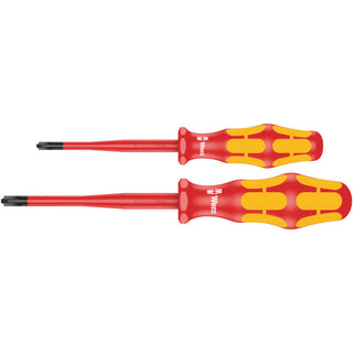 Wera 165 iS PZ/S # 1 + 2 Screwdriver set Kraftform Plus series 100. With reduced blade diameter, 2 pieces