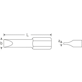 Stahlwille 08301265 1248 6.5 x 50mm Slotted Power Bit