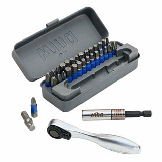 Wiha Tools 76889 32 Piece GoBox TerminatorBlue Impact Bit Set with Mini Ratchet