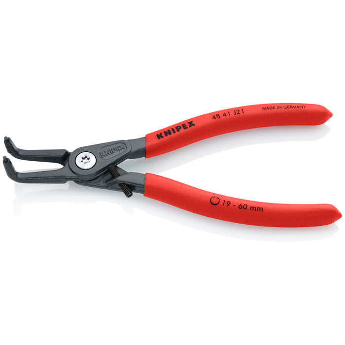 Knipex 48 41 J21 6 3/4" Internal 90° Angled Precision Snap Ring Pliers-Limiter