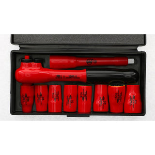 Wiha Tools 31493 10 Piece Insulated 3/8" Drive SAE Socket Box Set