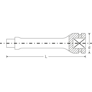 Stahlwille 35010001 560IMP Extension, 3/4" - 180 mm OAL