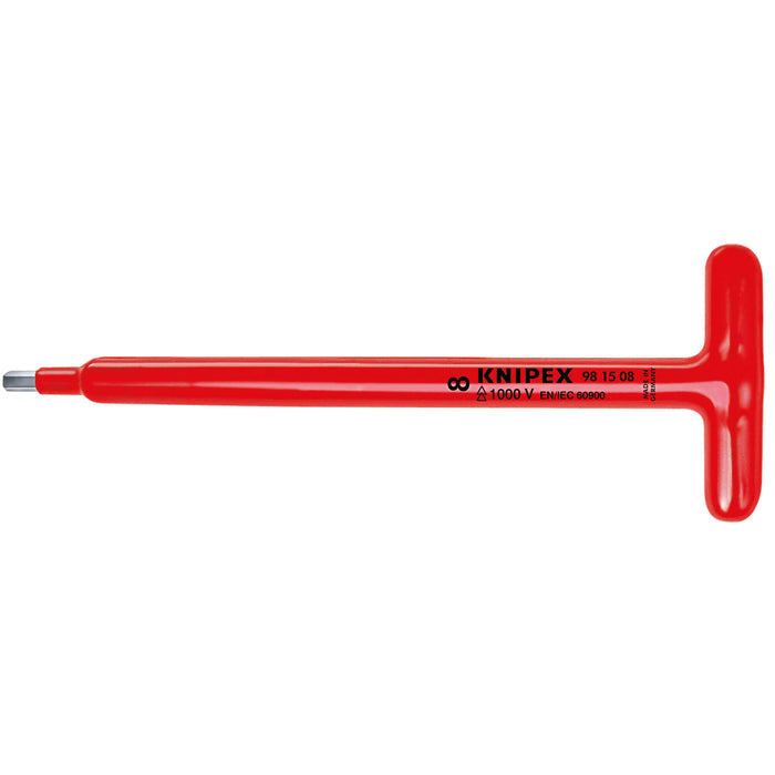 Knipex 98 15 06 10 1/2" T-Handle for Hexagon Socket Screws-1000V Insulated