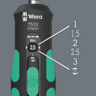 Wera 7510 Kraftform Safe-Torque Speed Torque screwdriver, 1-3 Nm