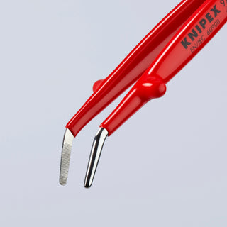 Knipex 92 47 01 5 1/2" Stainless Steel Gripping-30°Angled Tweezers-1000V Insulated