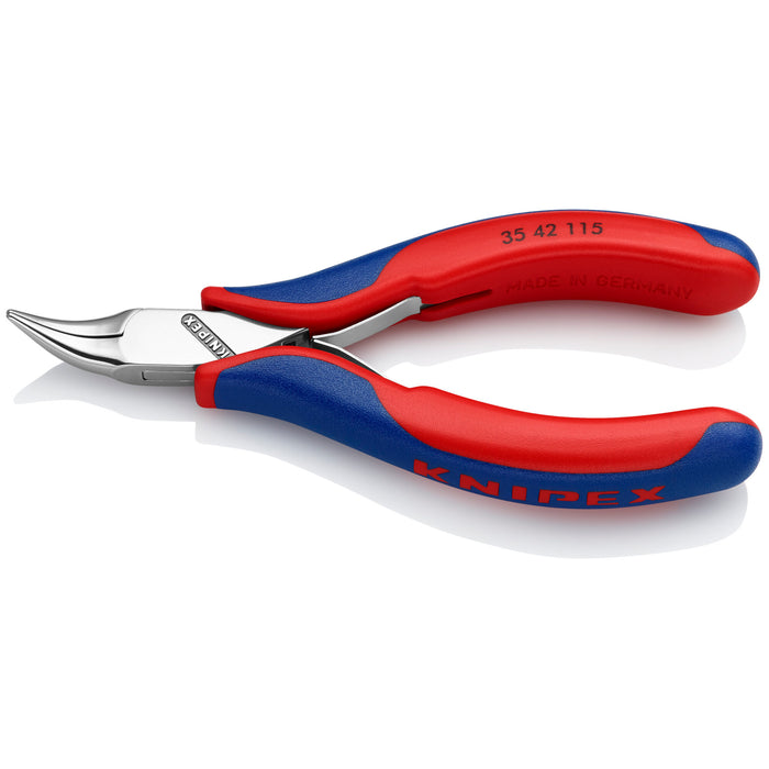 Knipex 35 42 115 4 1/2" Electronics 45° Angled Pliers-Half Round Tips