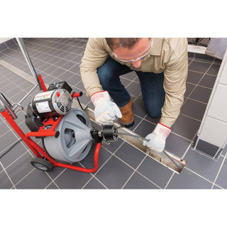 Ridgid 26993 K-400 Machine with Gloves & Std. Equipment: C-31 IW 3/8" x 50' (10 mm x 15.2 m) Solid Core (Integral Wound) Cable, T-260 Tool Set Includes: T-202 Bulb Auger