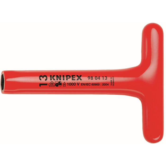 Knipex 98 04 10 8 1/2" T-Socket Wrench-1000V Insulated, 10 mm