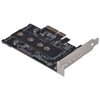 SilverStone ECM27 1-Slot NVMe and 2-Slot SATA M.2 SSD to PCI-E x4 Adapter Card